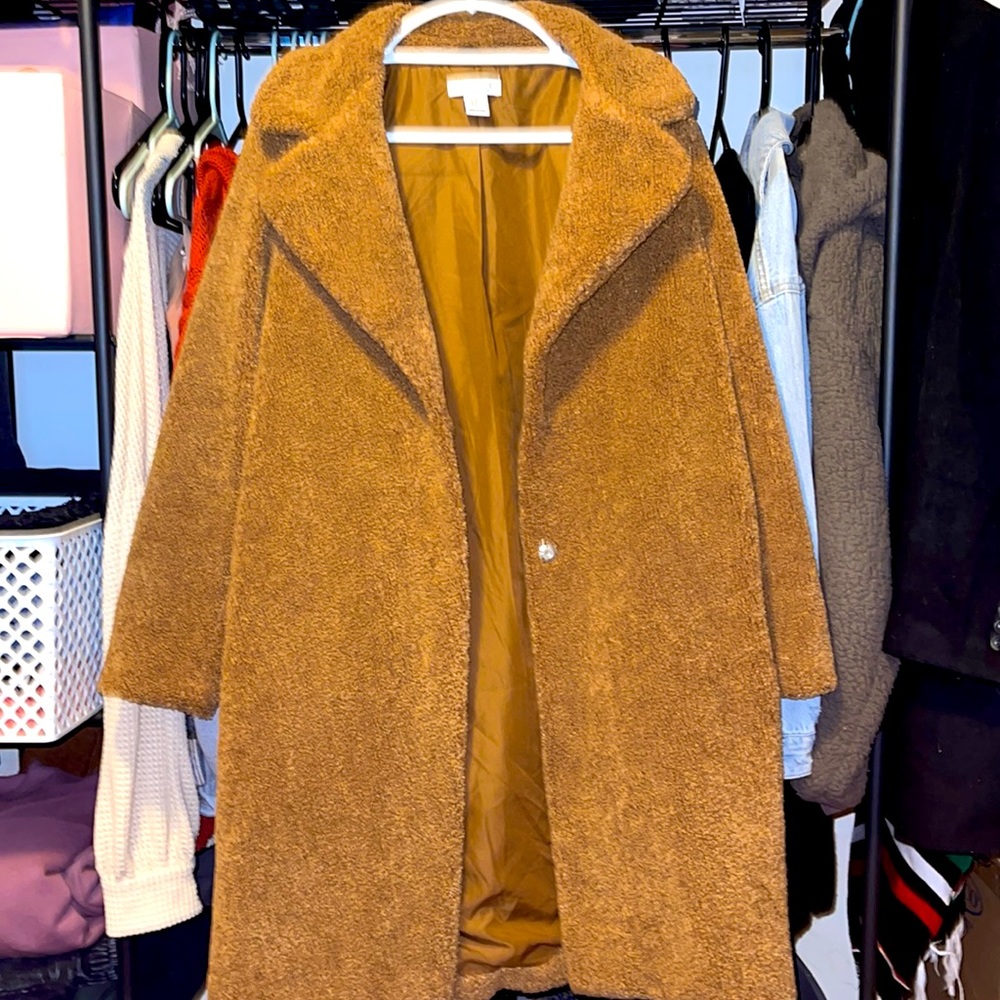 Fleece long coat